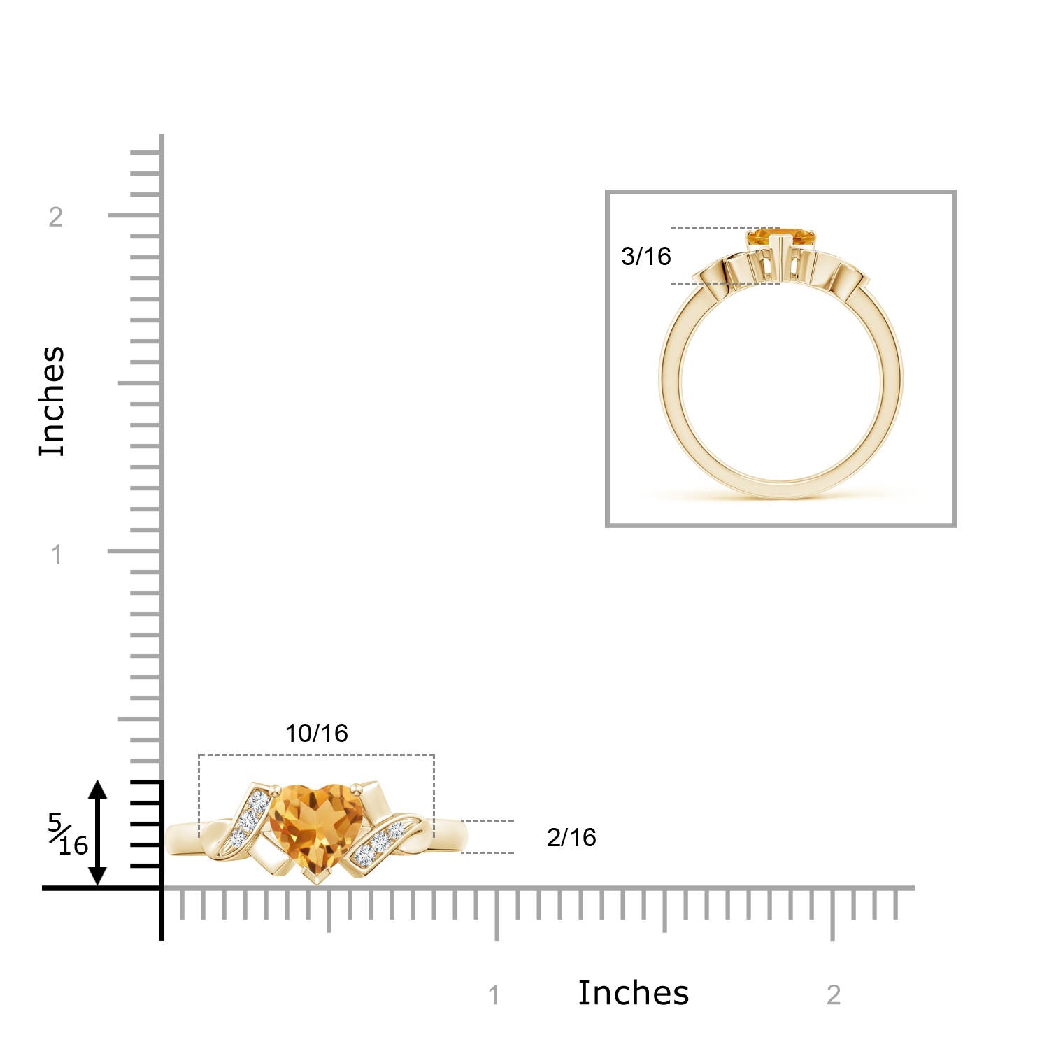 A - Citrine / 0.76 CT / 14 KT Yellow Gold