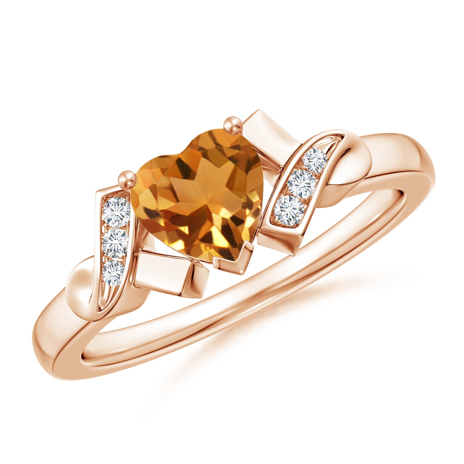 AA - Citrine / 0.76 CT / 14 KT Rose Gold