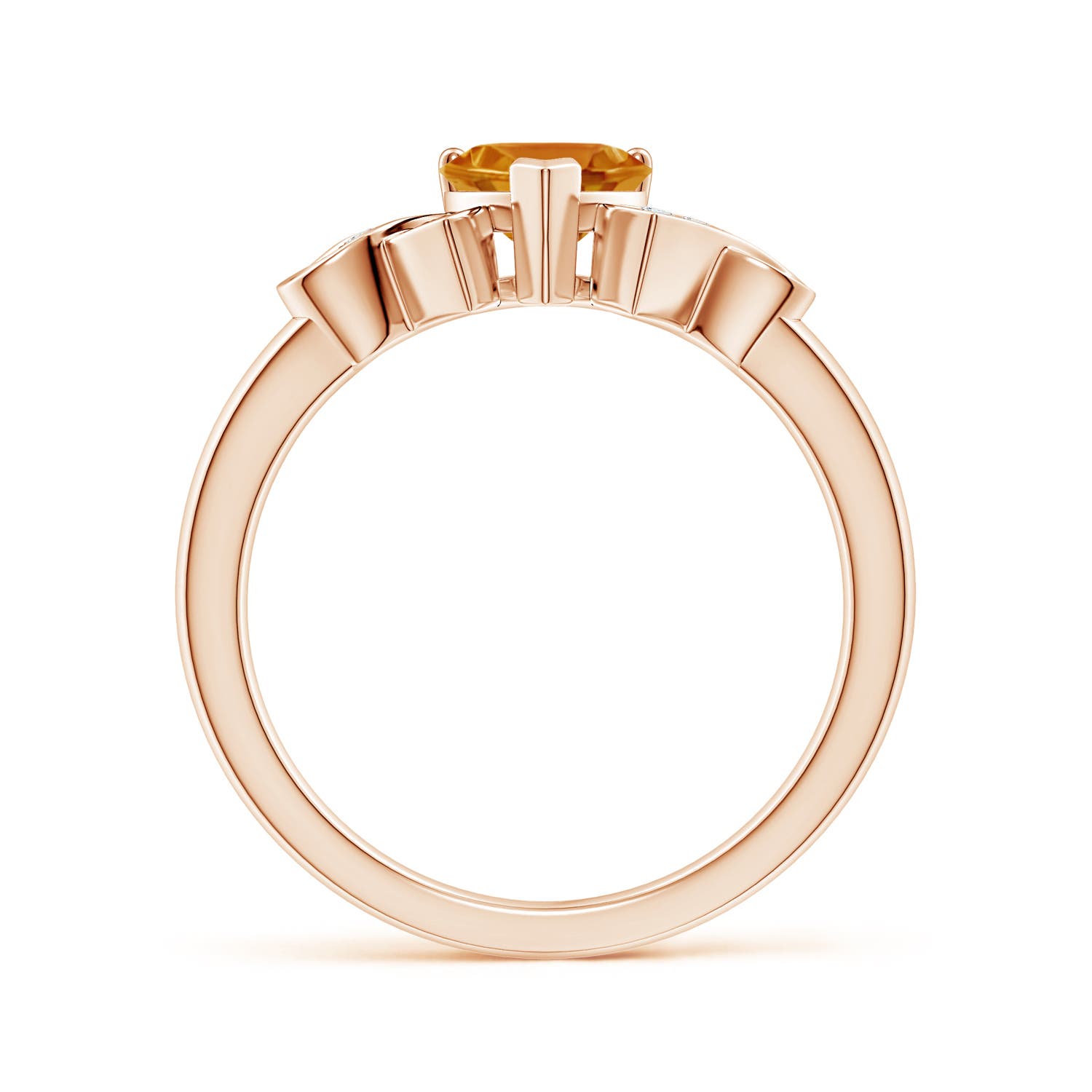 AA - Citrine / 0.76 CT / 14 KT Rose Gold