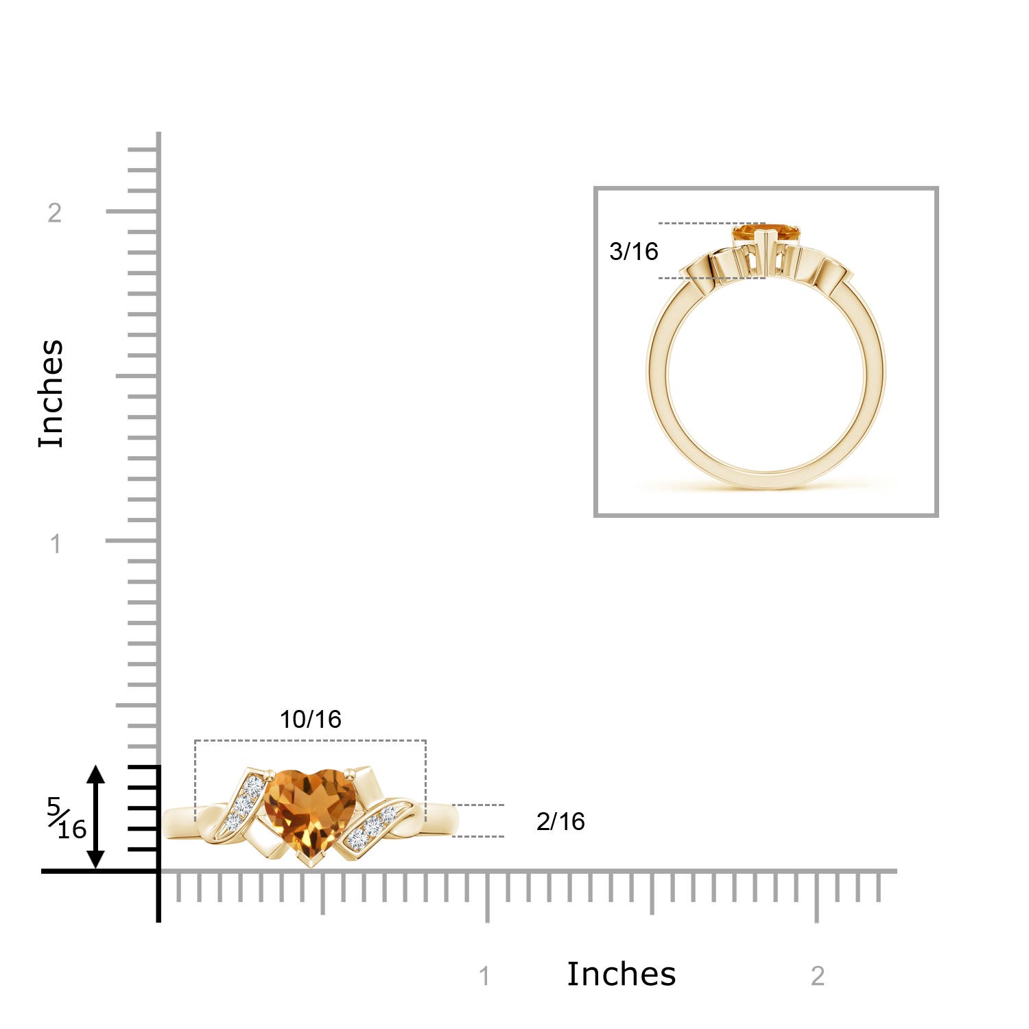 AA - Citrine / 0.76 CT / 14 KT Yellow Gold