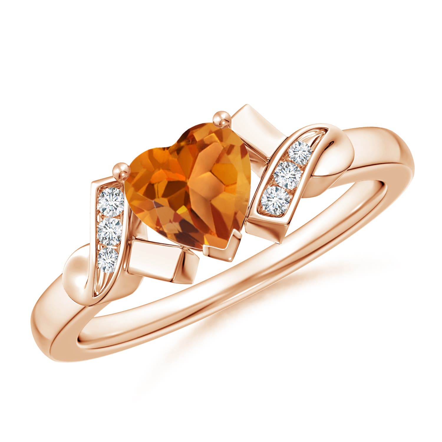 AAA - Citrine / 0.76 CT / 14 KT Rose Gold