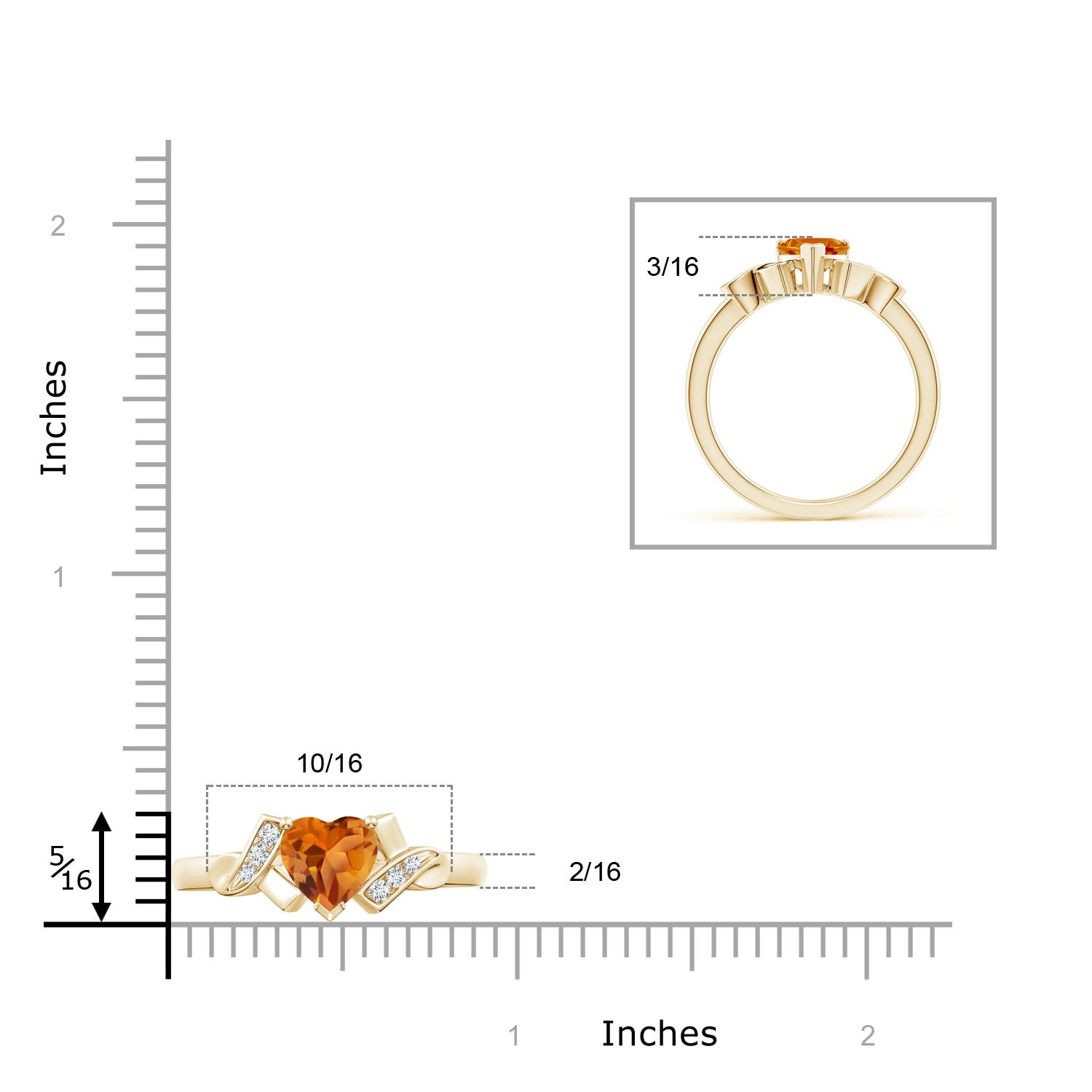 AAA - Citrine / 0.76 CT / 14 KT Yellow Gold