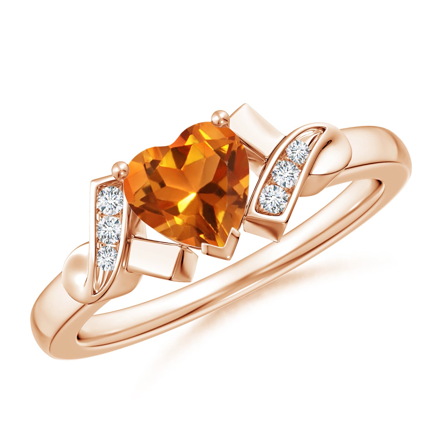 AAAA - Citrine / 0.76 CT / 14 KT Rose Gold