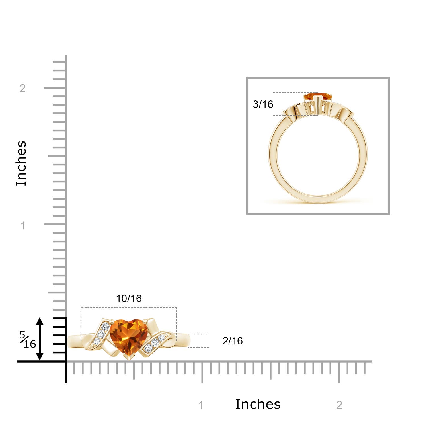 AAAA - Citrine / 0.76 CT / 14 KT Yellow Gold