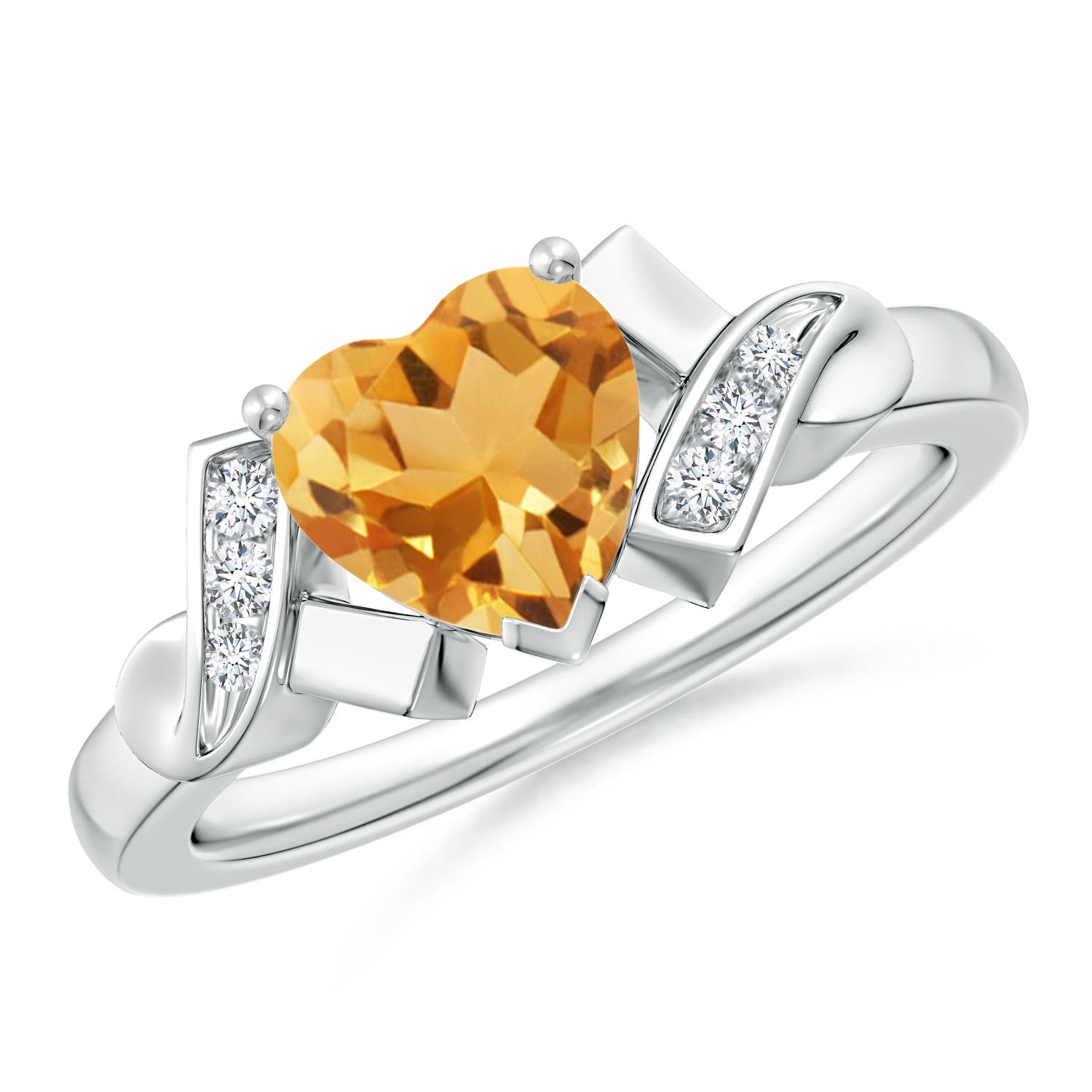 A - Citrine / 1.17 CT / 14 KT White Gold