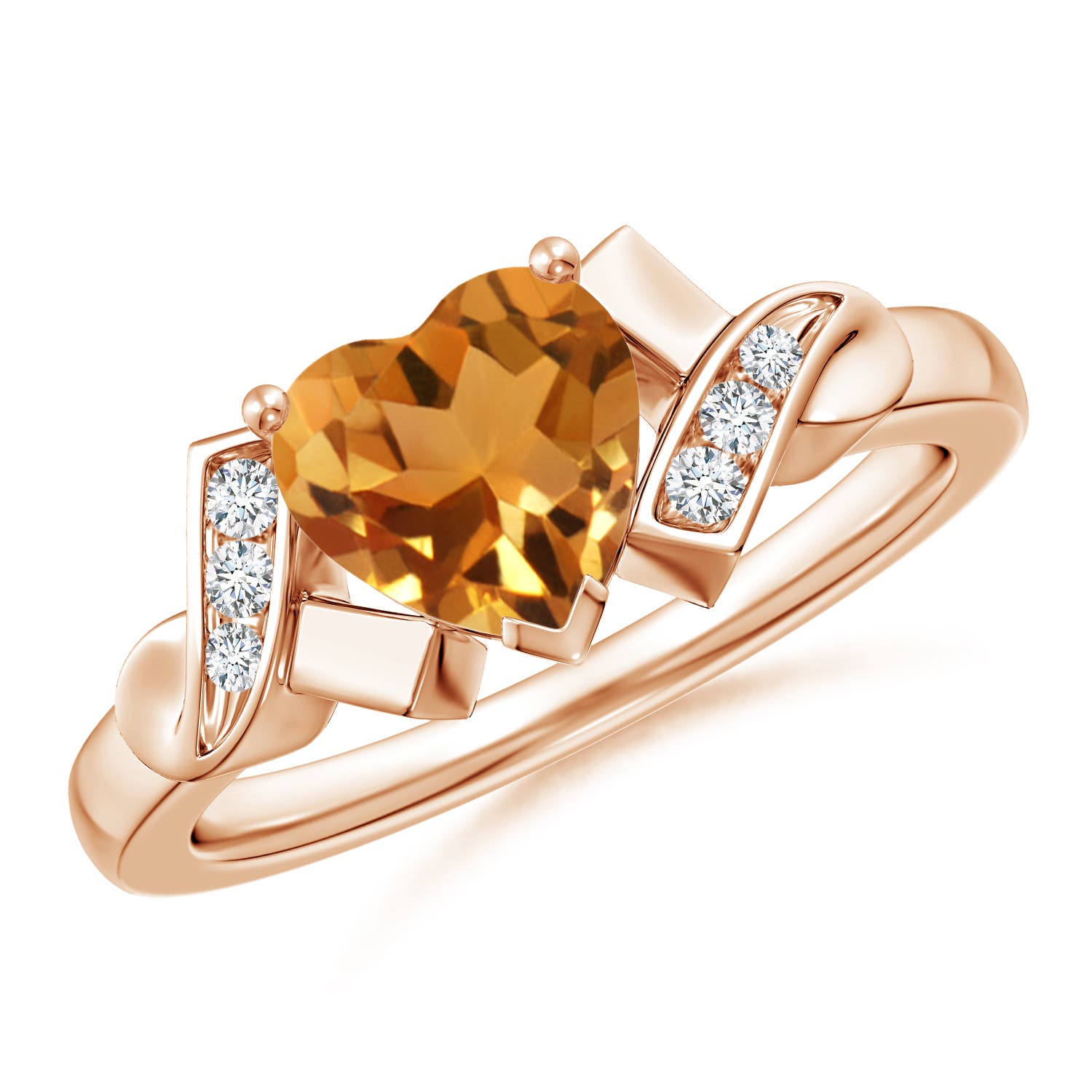 AA - Citrine / 1.17 CT / 14 KT Rose Gold