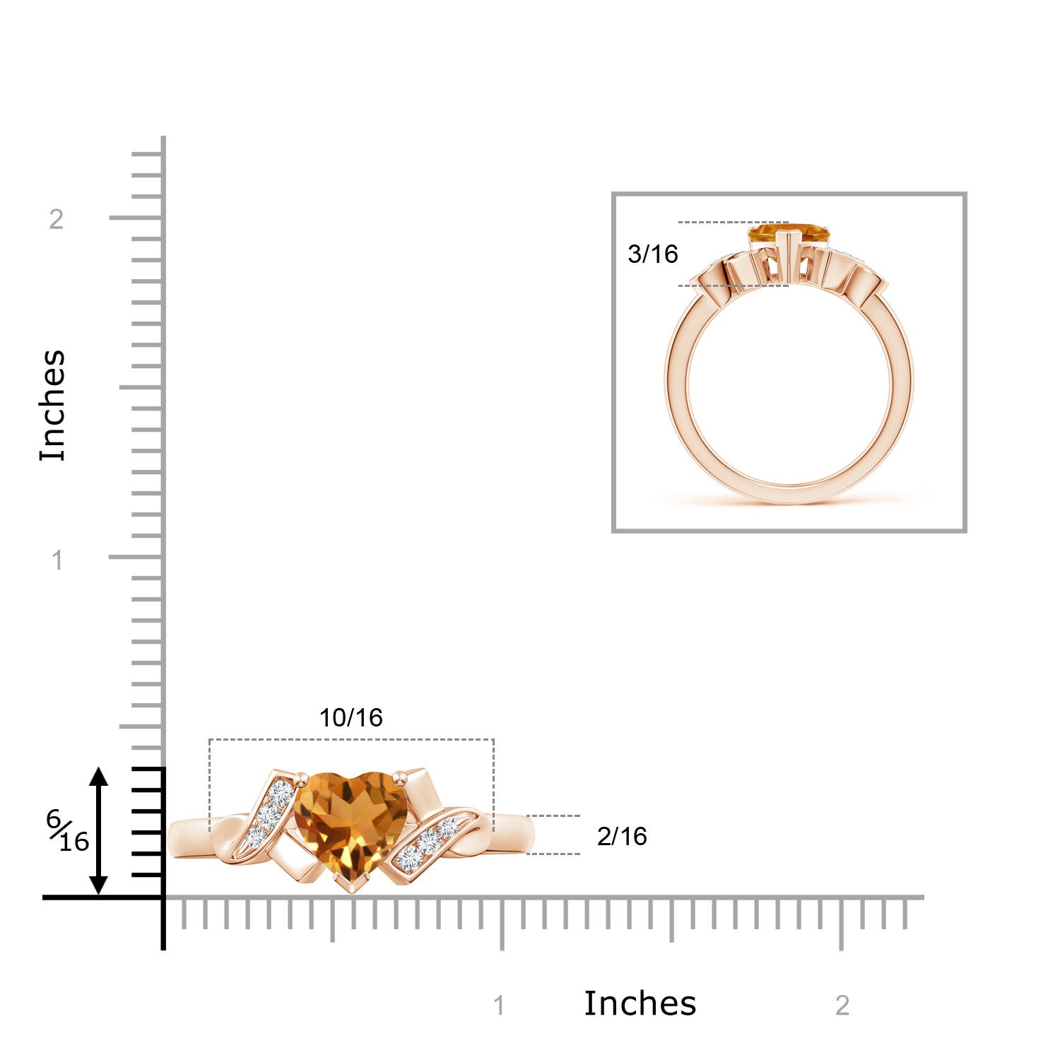 AA - Citrine / 1.17 CT / 14 KT Rose Gold