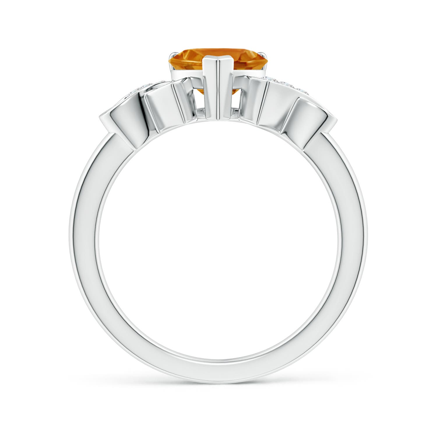 AA - Citrine / 1.17 CT / 14 KT White Gold