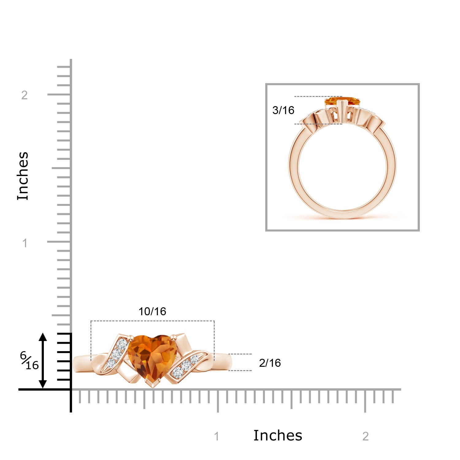 AAA - Citrine / 1.17 CT / 14 KT Rose Gold