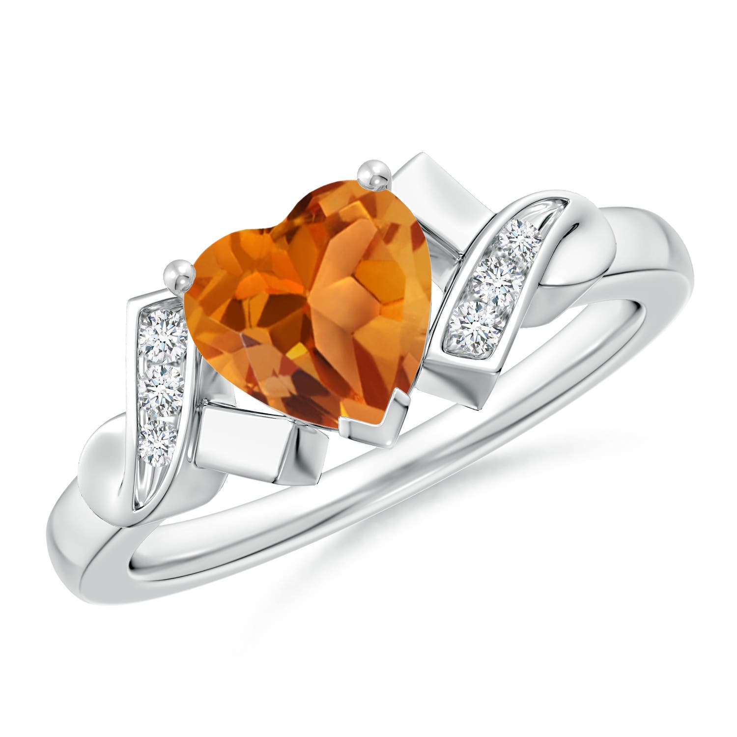 AAA - Citrine / 1.17 CT / 14 KT White Gold