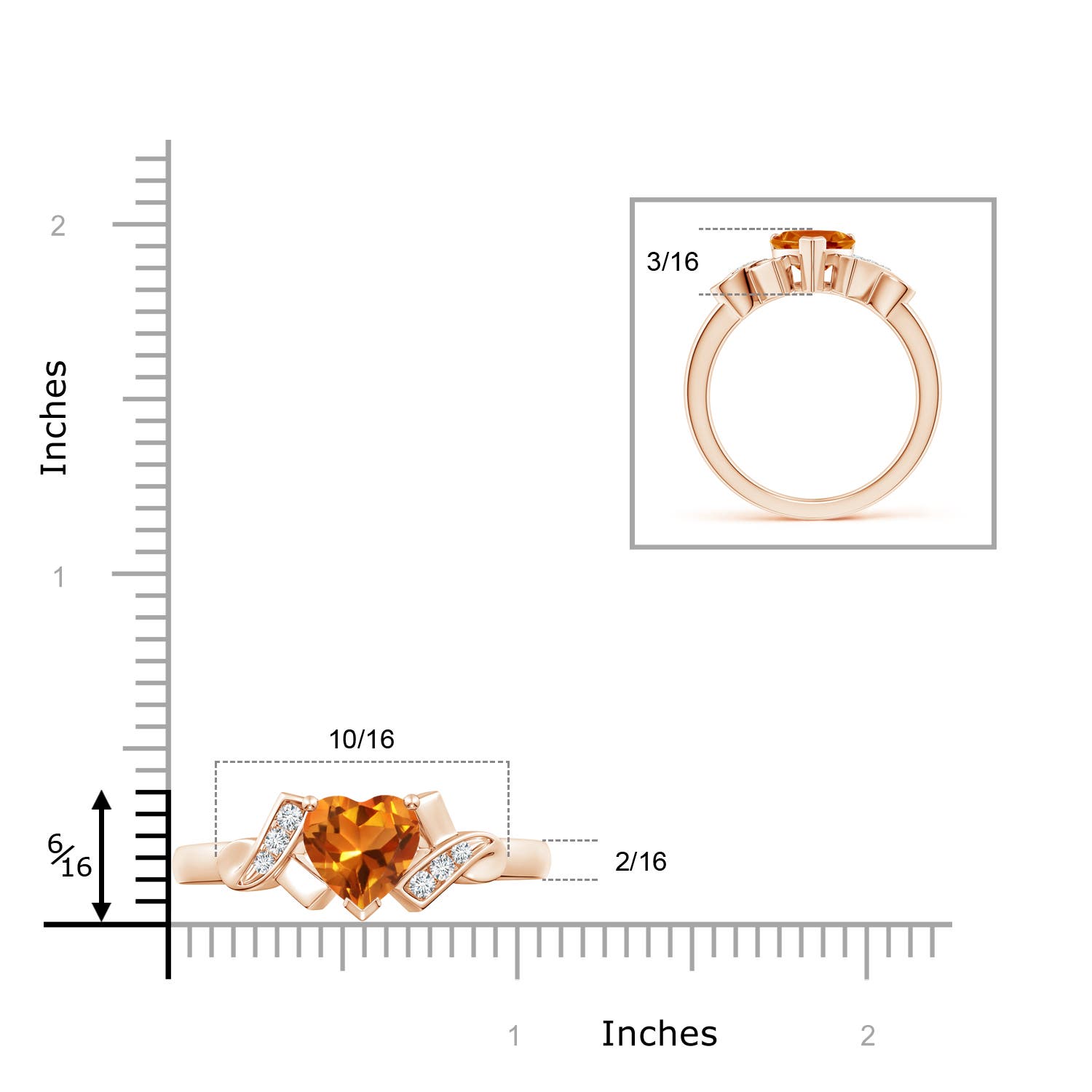 AAAA - Citrine / 1.17 CT / 14 KT Rose Gold