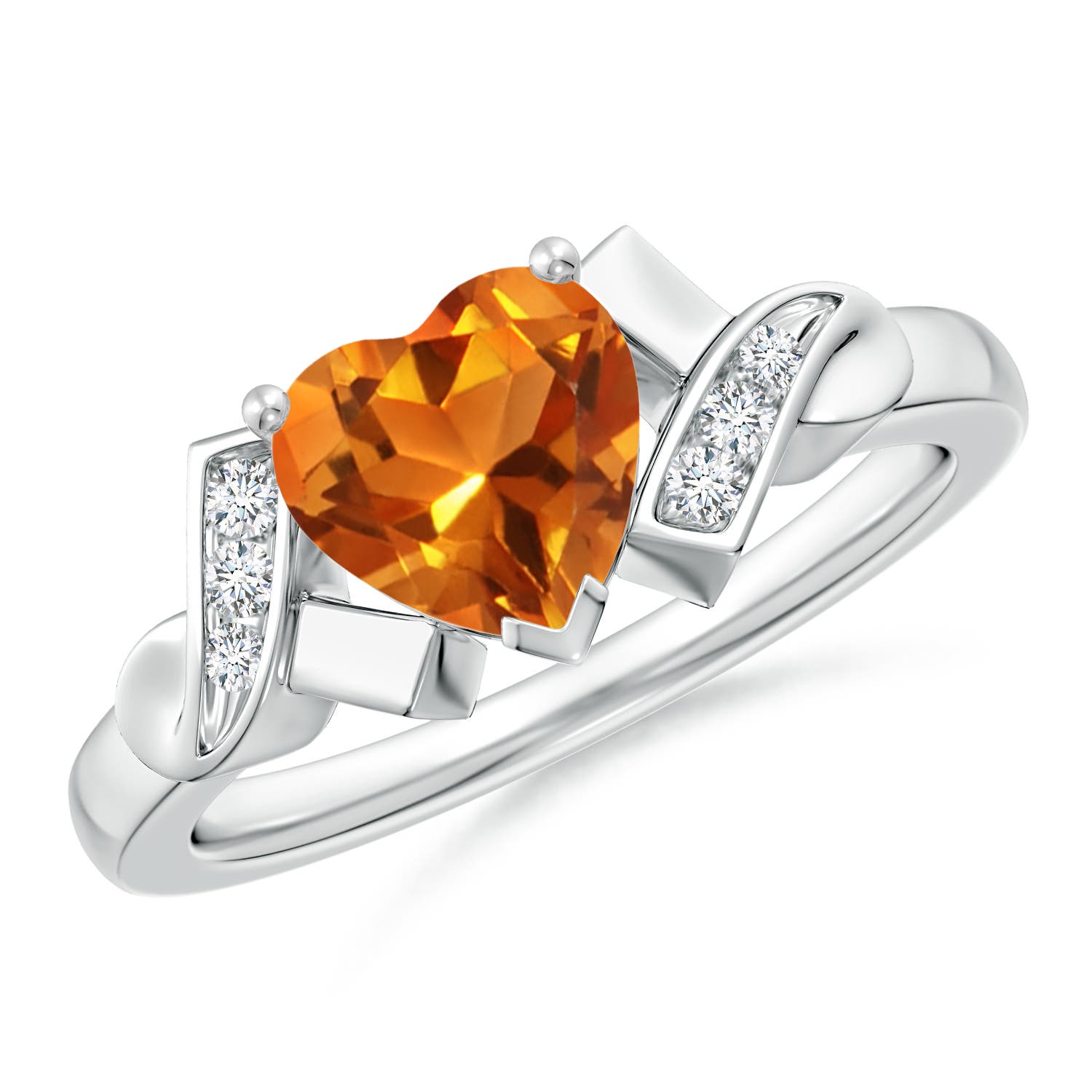 AAAA - Citrine / 1.17 CT / 14 KT White Gold