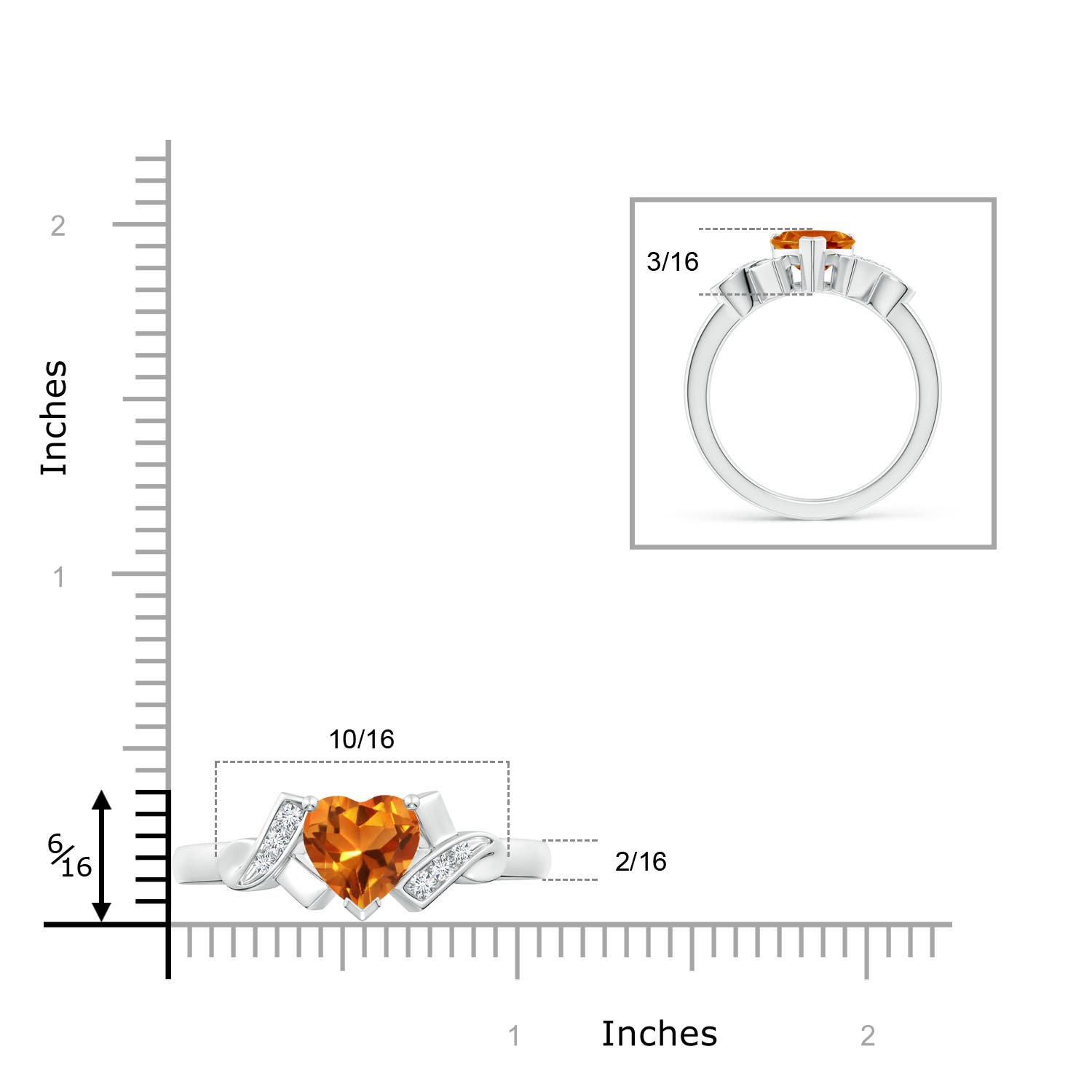 AAAA - Citrine / 1.17 CT / 14 KT White Gold