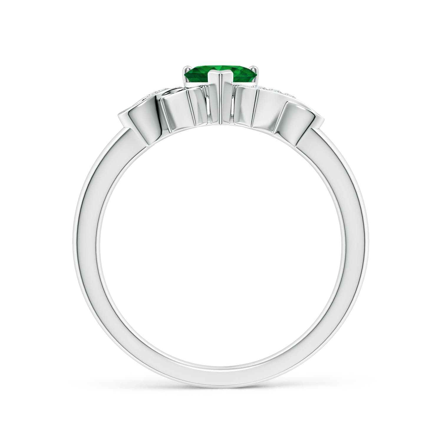 AAAA - Emerald / 0.46 CT / 14 KT White Gold