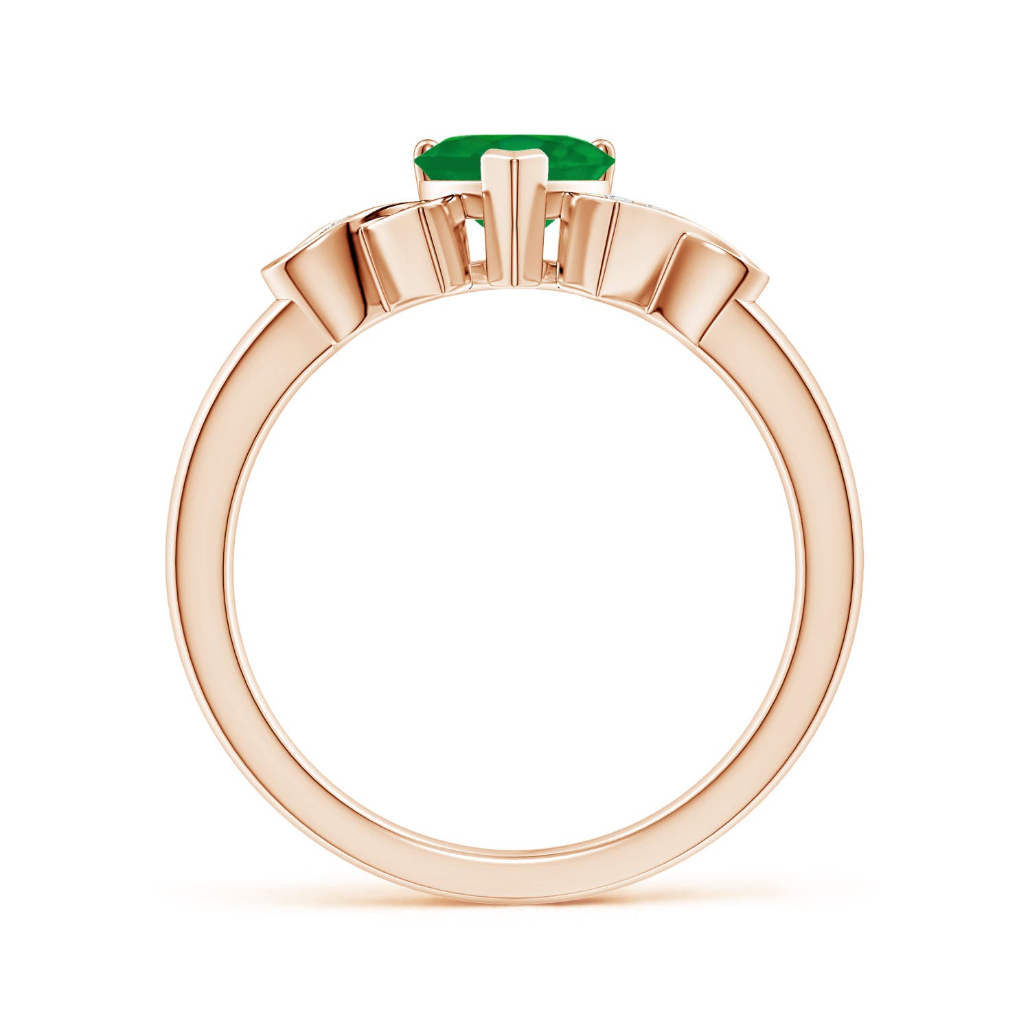 AA - Emerald / 0.66 CT / 14 KT Rose Gold