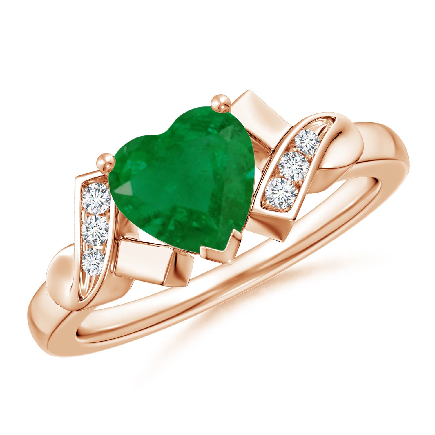 A - Emerald / 1.27 CT / 14 KT Rose Gold