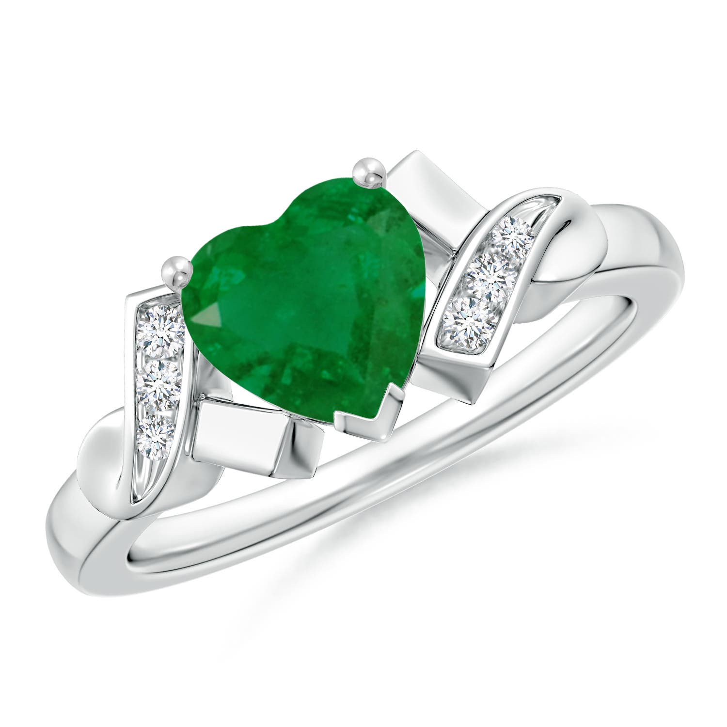 A - Emerald / 1.27 CT / 14 KT White Gold