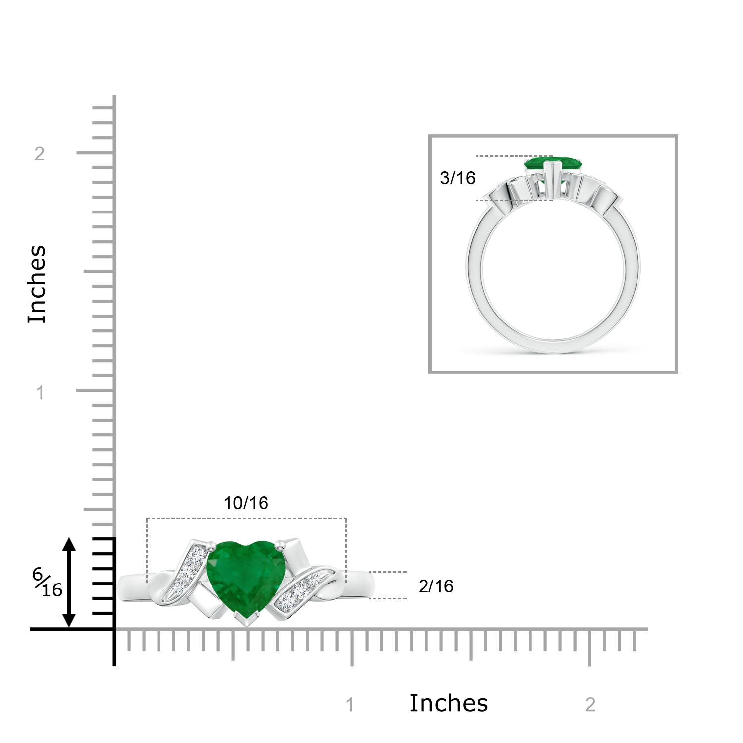 A - Emerald / 1.27 CT / 14 KT White Gold