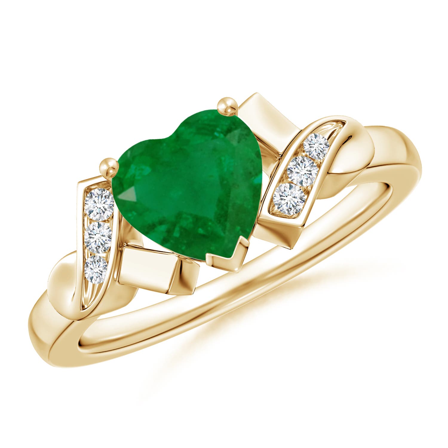 A - Emerald / 1.27 CT / 14 KT Yellow Gold