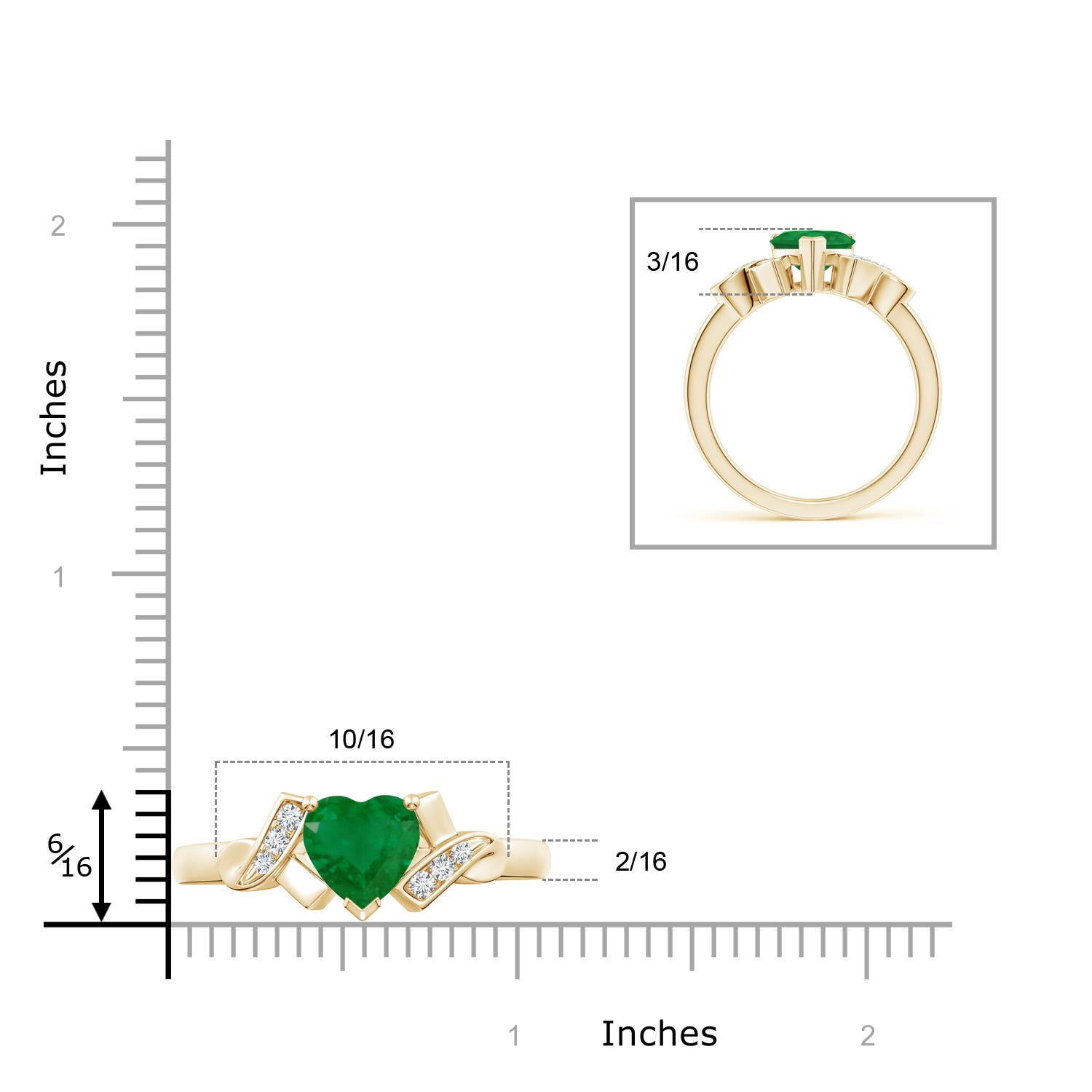 A - Emerald / 1.27 CT / 14 KT Yellow Gold