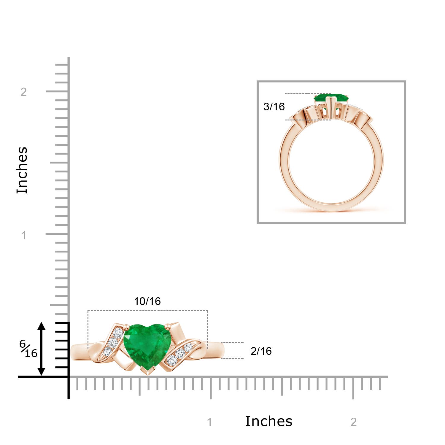 AA - Emerald / 1.27 CT / 14 KT Rose Gold