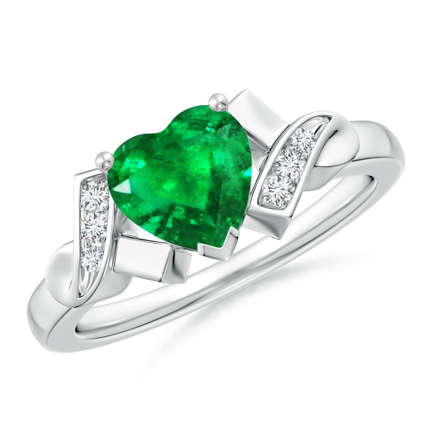 AAA - Emerald / 1.27 CT / 14 KT White Gold