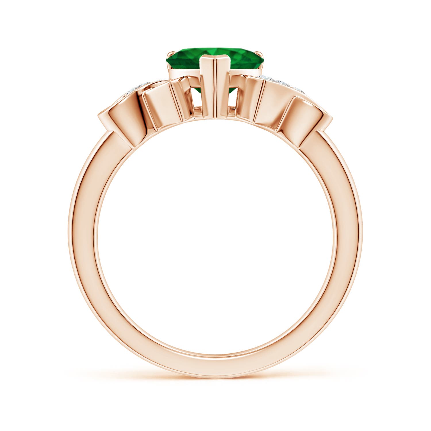 AAAA - Emerald / 1.27 CT / 14 KT Rose Gold