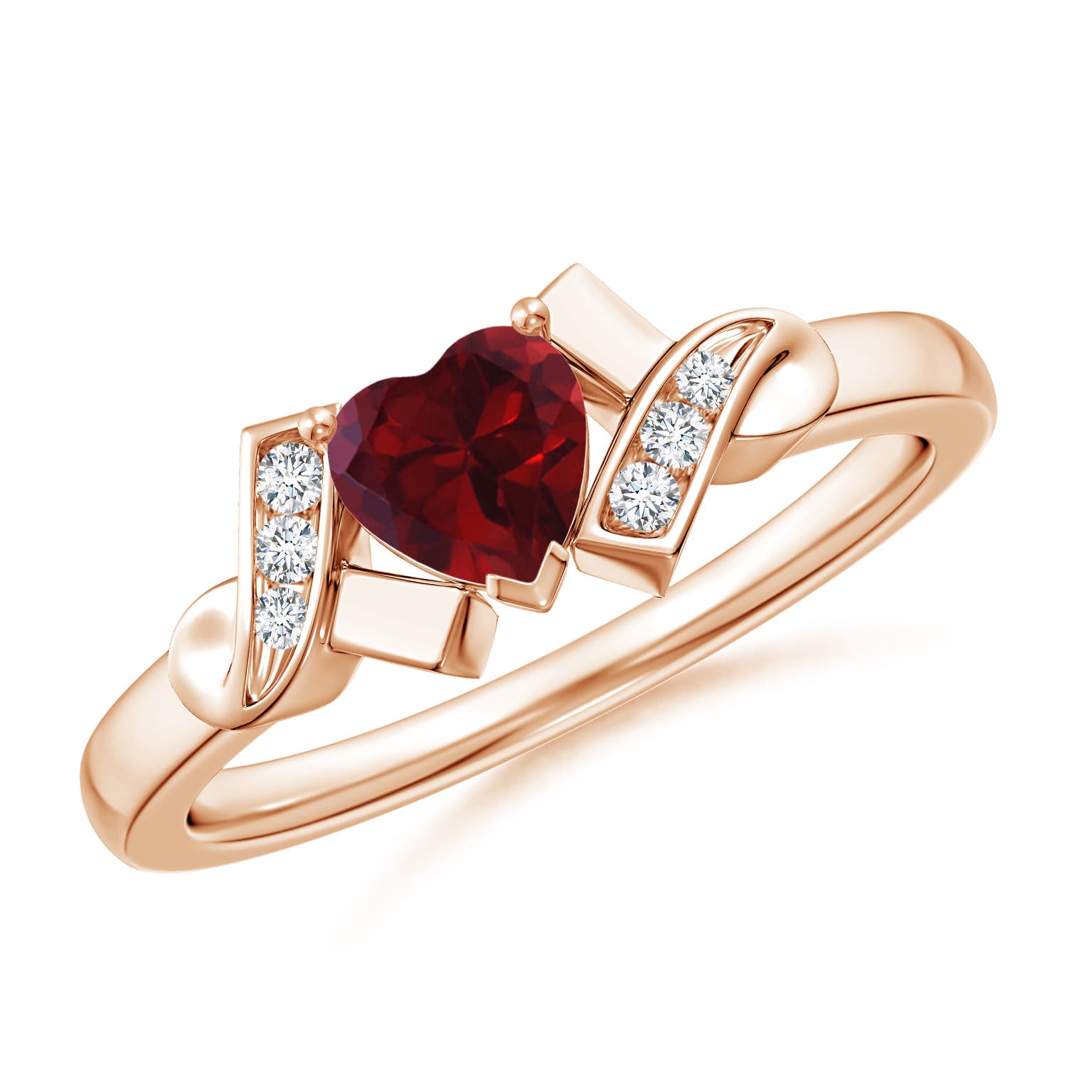 AA - Garnet / 0.51 CT / 14 KT Rose Gold