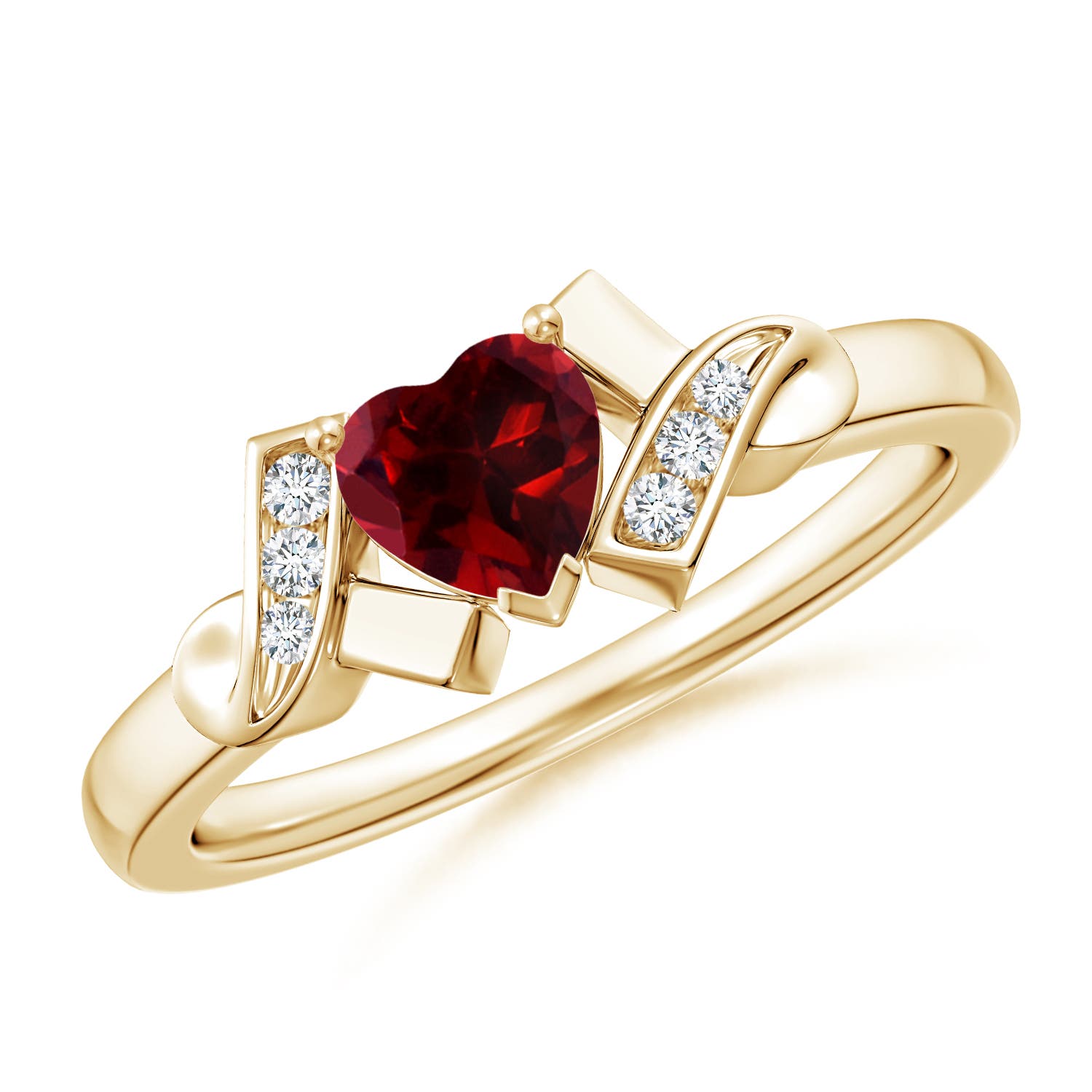 AAAA - Garnet / 0.51 CT / 14 KT Yellow Gold