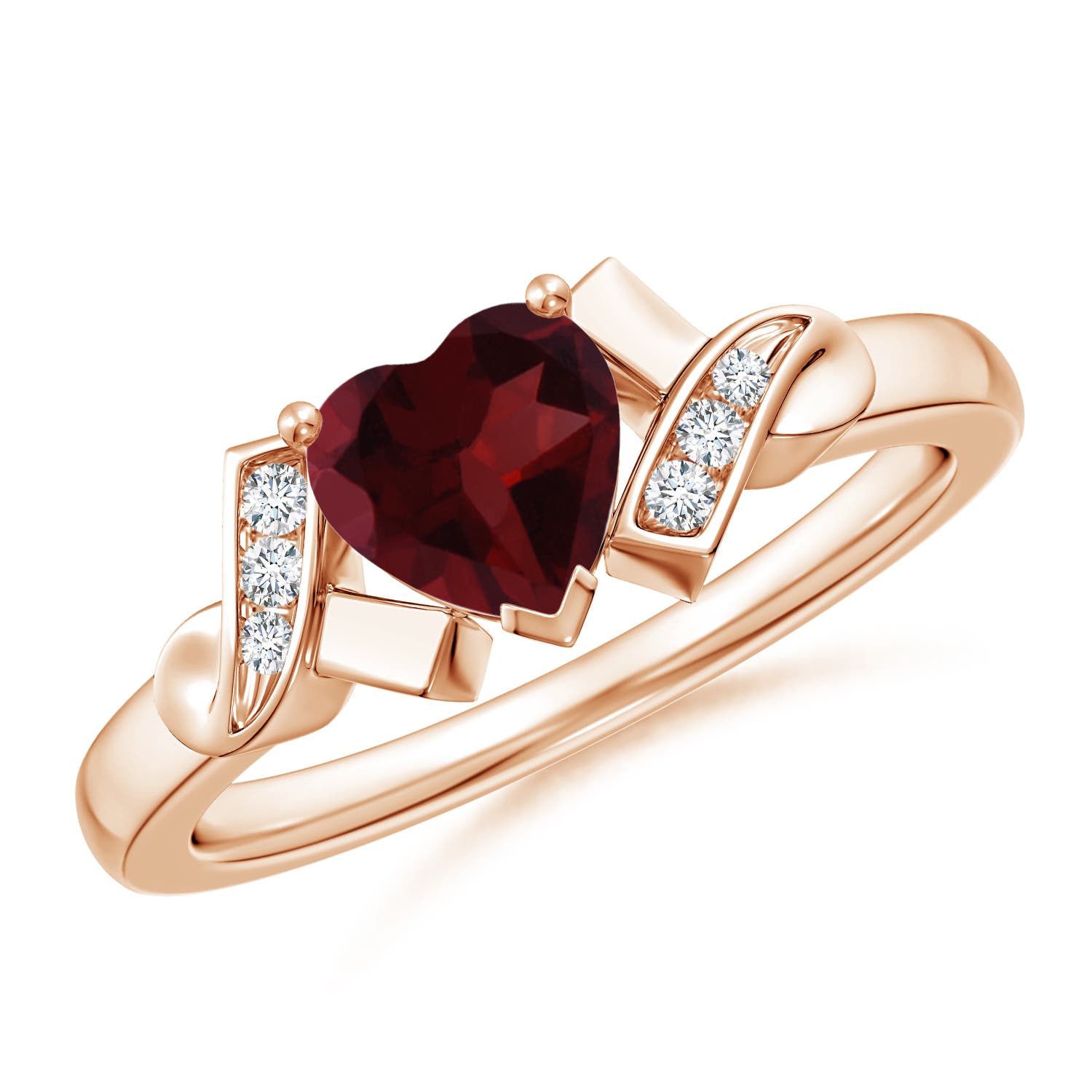 A - Garnet / 0.96 CT / 14 KT Rose Gold