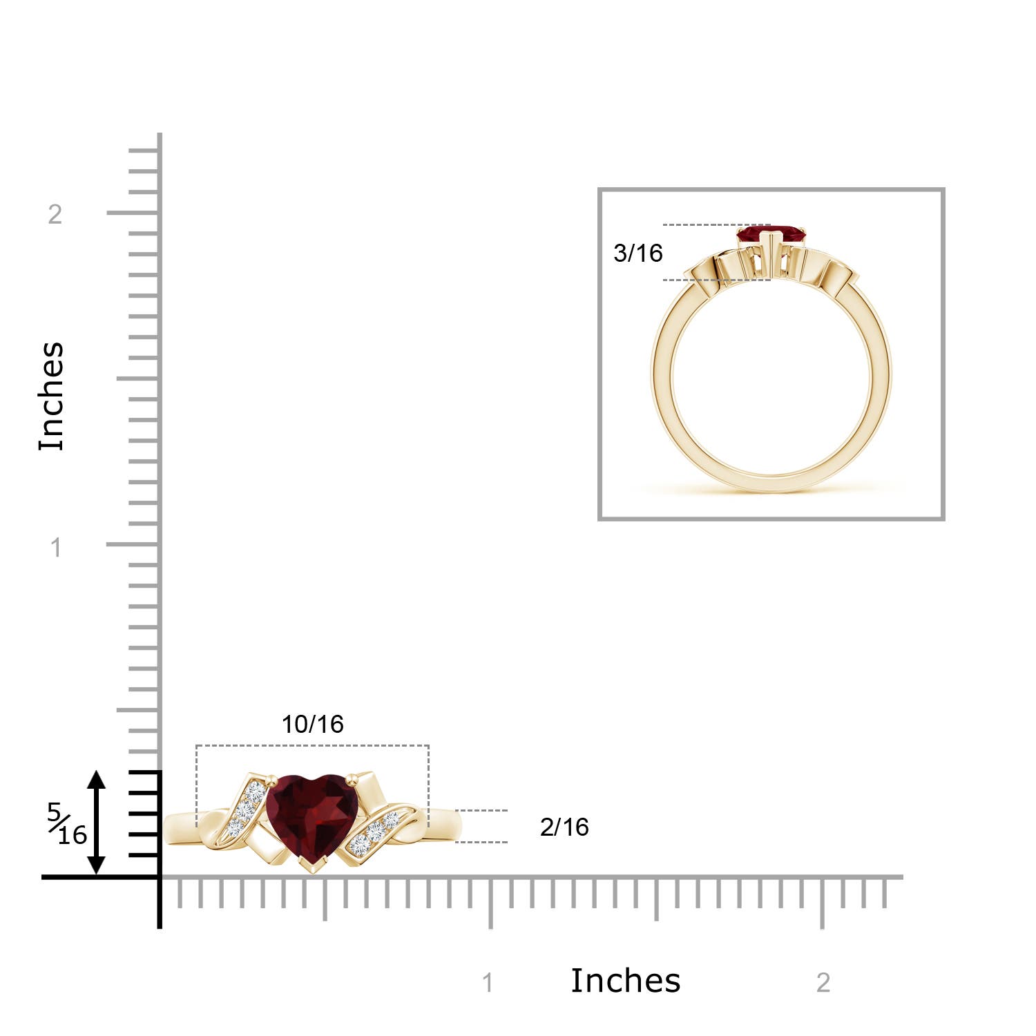 A - Garnet / 0.96 CT / 14 KT Yellow Gold