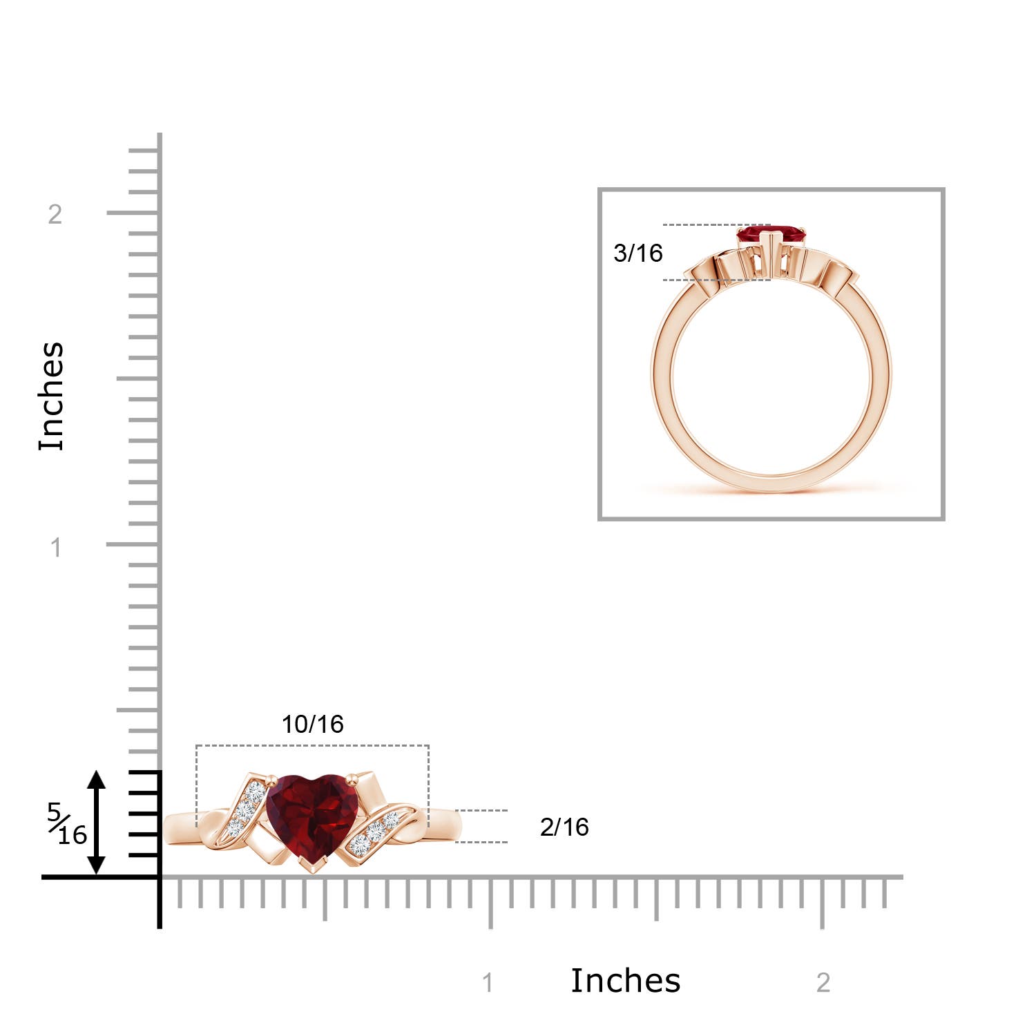 AA - Garnet / 0.96 CT / 14 KT Rose Gold