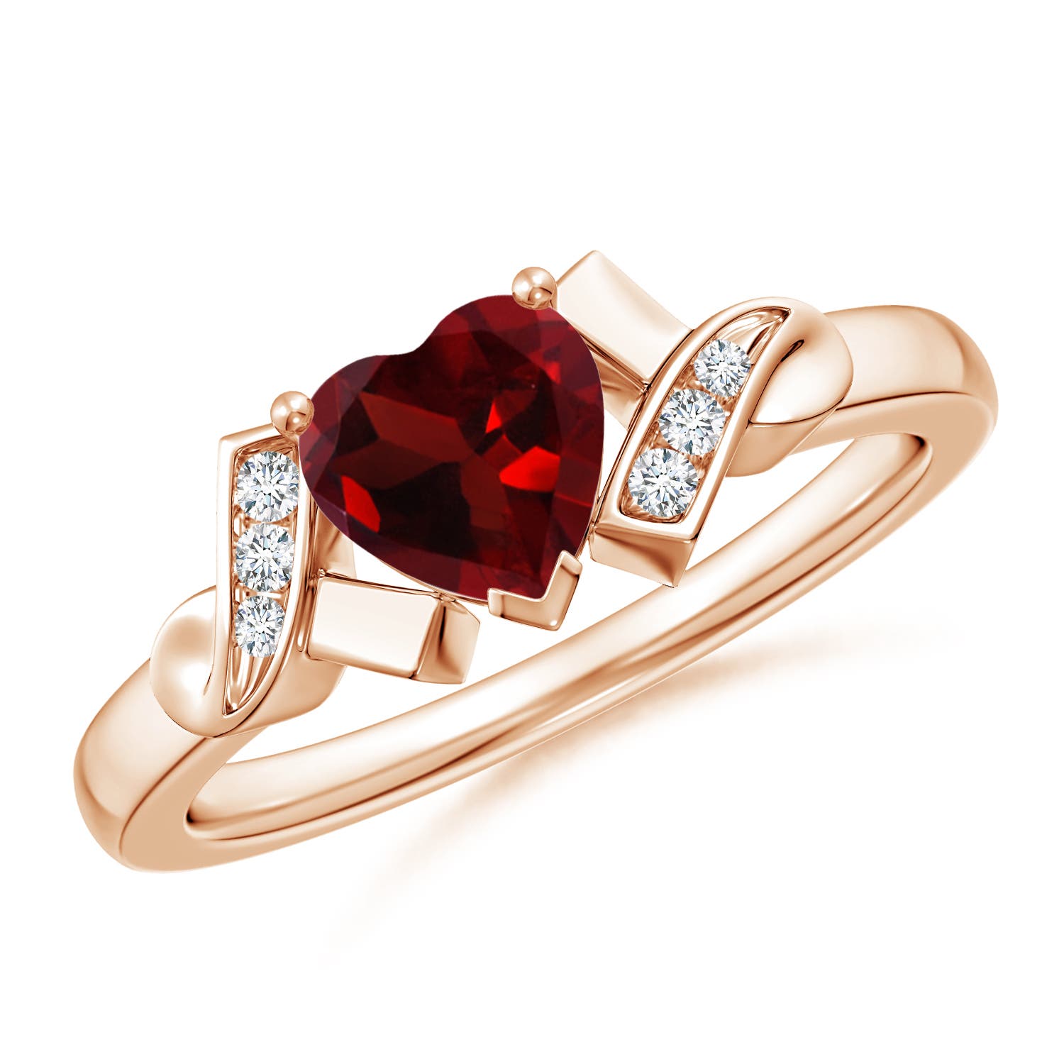 AAA - Garnet / 0.96 CT / 14 KT Rose Gold