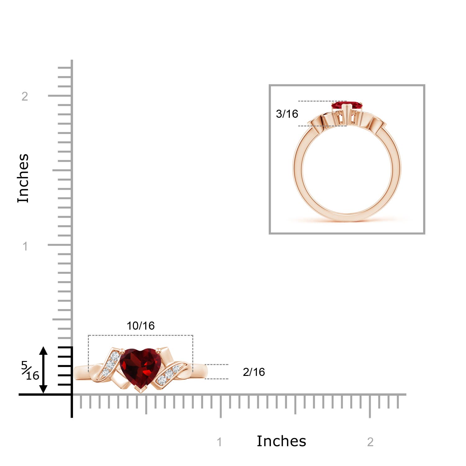 AAA - Garnet / 0.96 CT / 14 KT Rose Gold