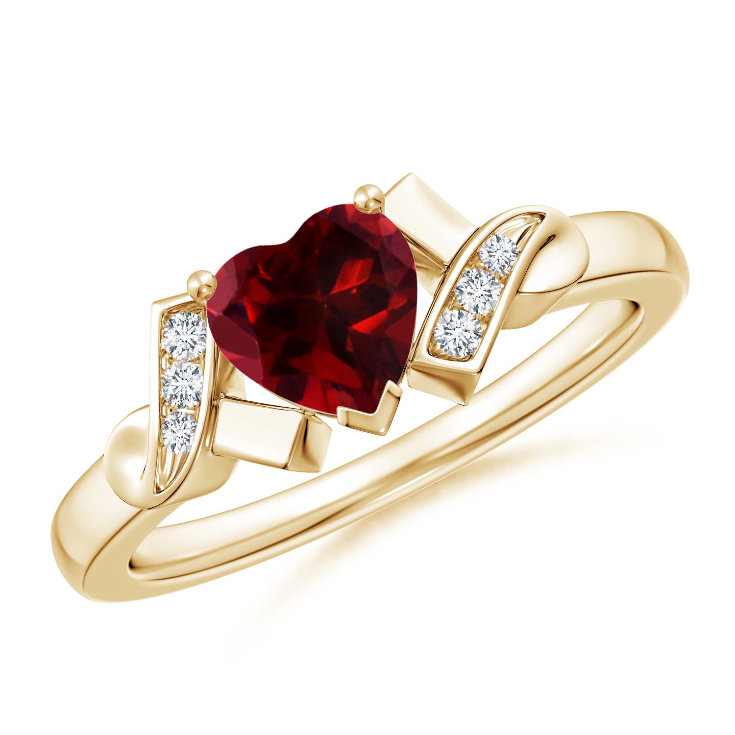 AAAA - Garnet / 0.96 CT / 14 KT Yellow Gold