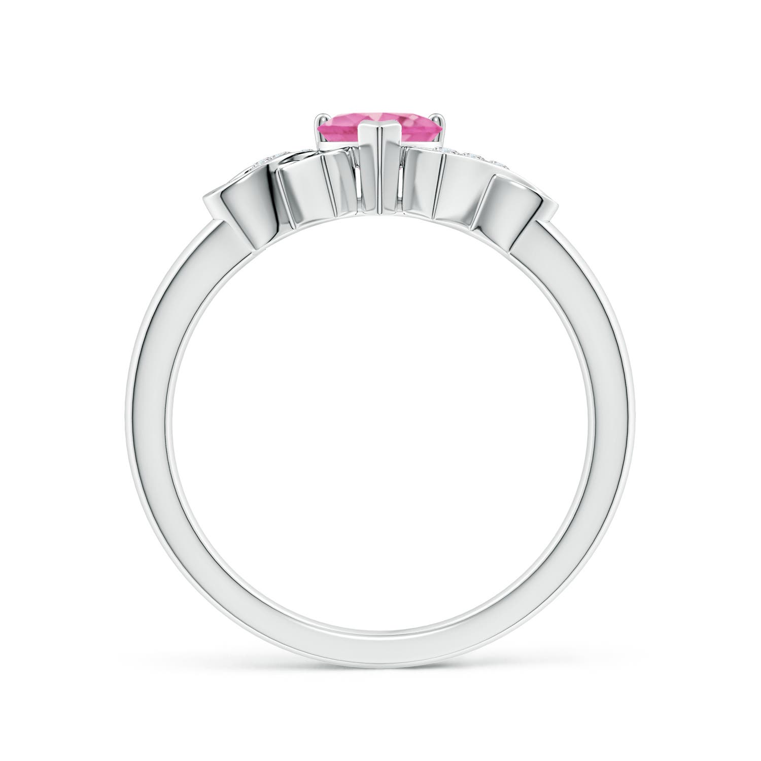 AA - Pink Sapphire / 0.61 CT / 14 KT White Gold