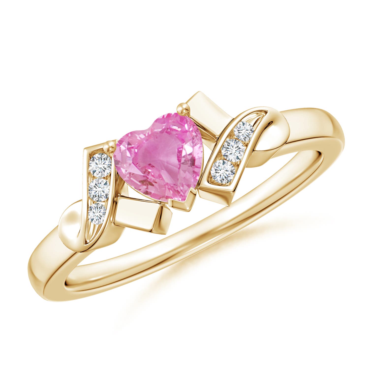 AA - Pink Sapphire / 0.61 CT / 14 KT Yellow Gold