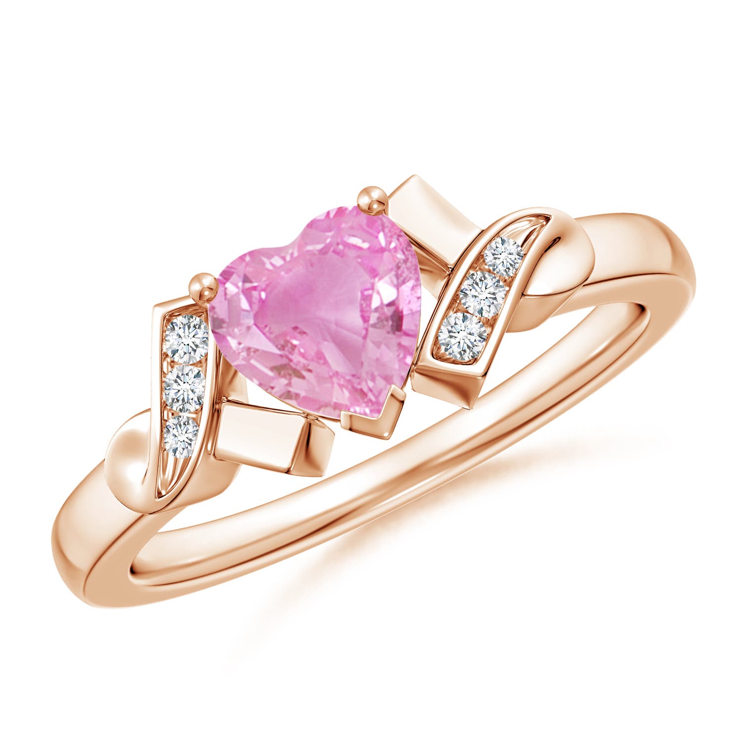 A - Pink Sapphire / 0.86 CT / 14 KT Rose Gold