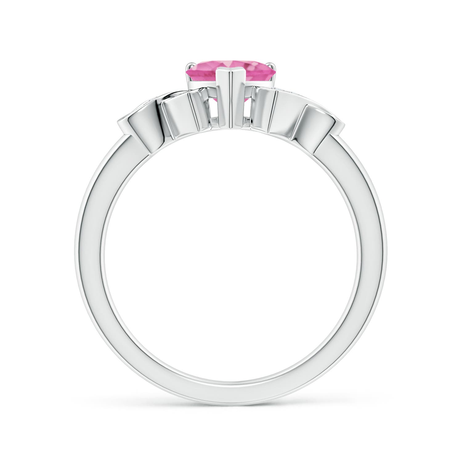 AA - Pink Sapphire / 0.86 CT / 14 KT White Gold