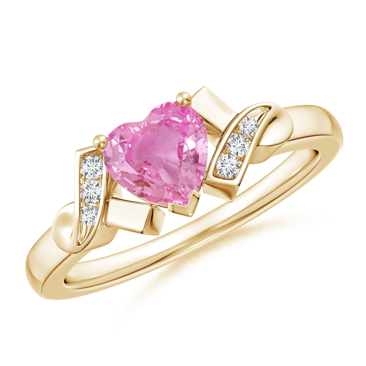 AA - Pink Sapphire / 0.86 CT / 14 KT Yellow Gold