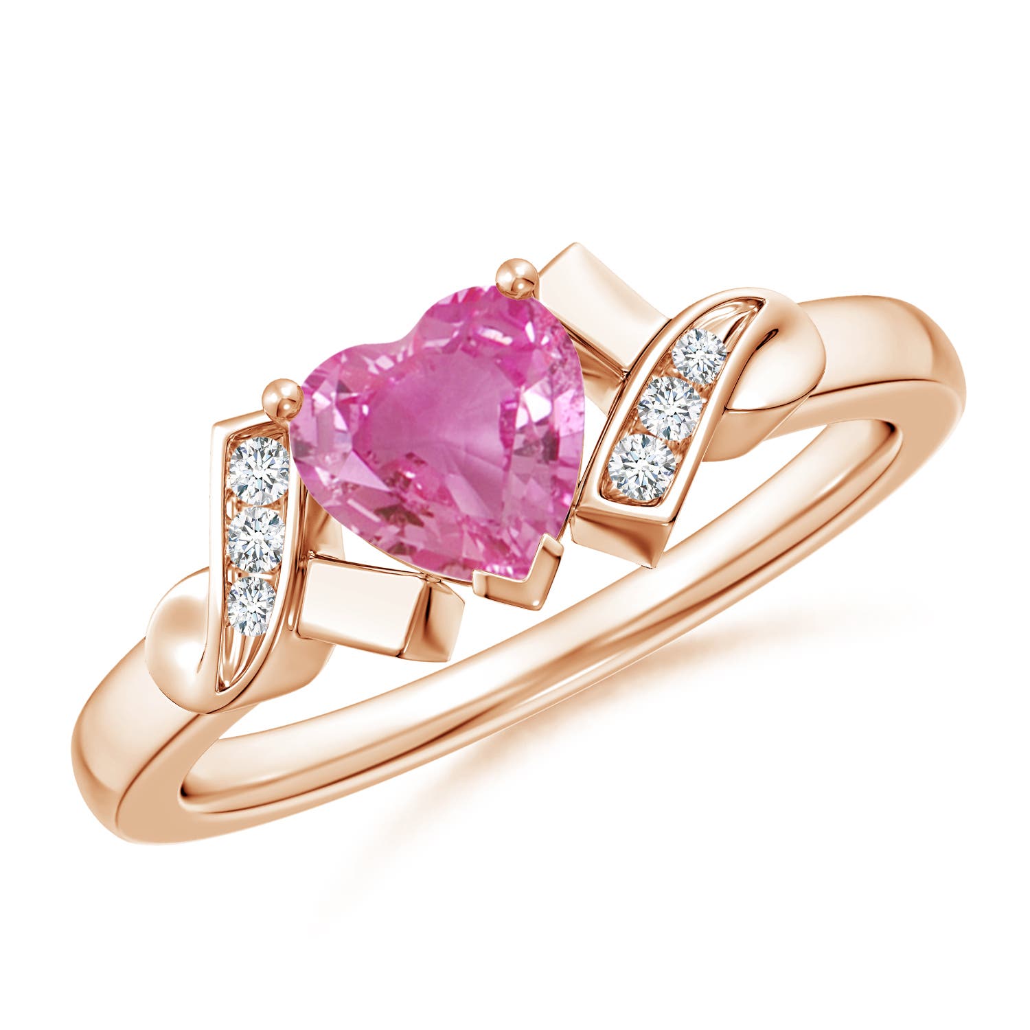 AAA - Pink Sapphire / 0.86 CT / 14 KT Rose Gold