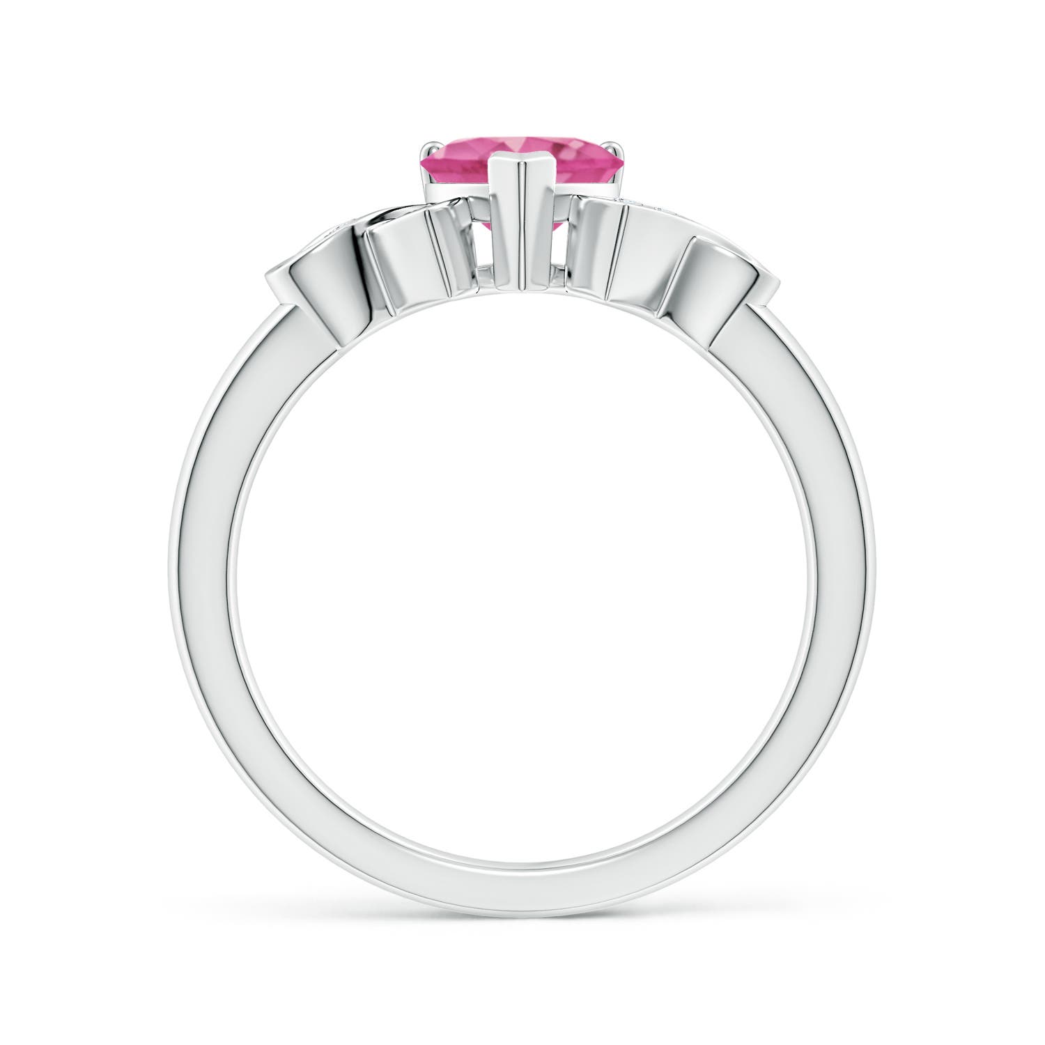 AAA - Pink Sapphire / 0.86 CT / 14 KT White Gold