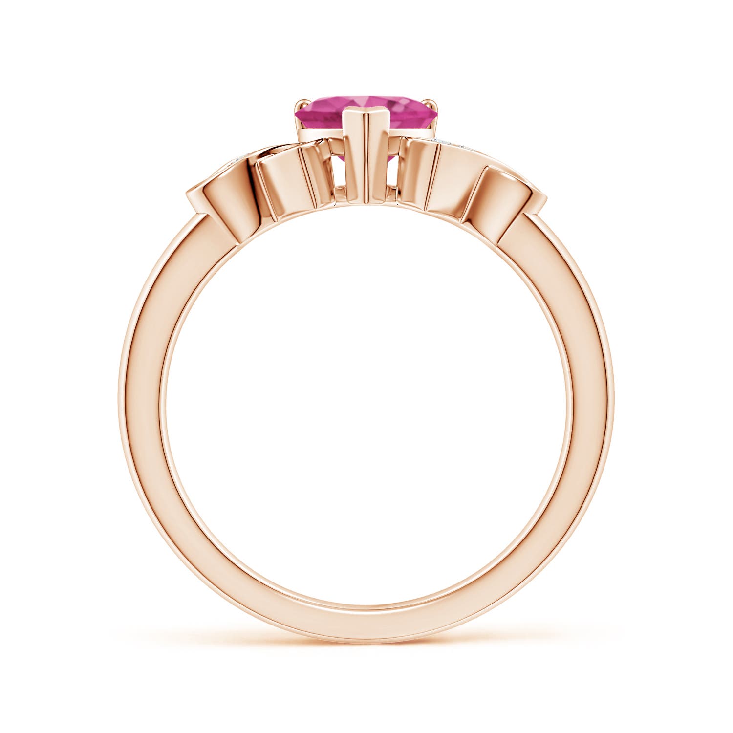 AAAA - Pink Sapphire / 0.86 CT / 14 KT Rose Gold