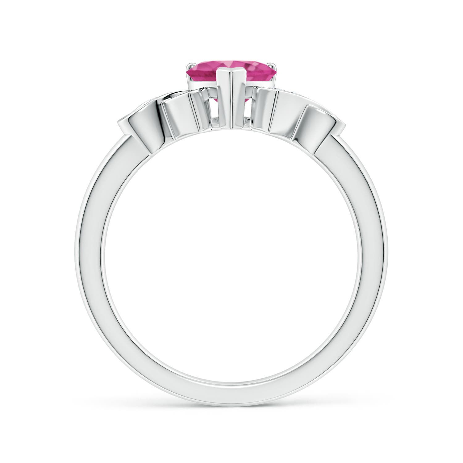 AAAA - Pink Sapphire / 0.86 CT / 14 KT White Gold