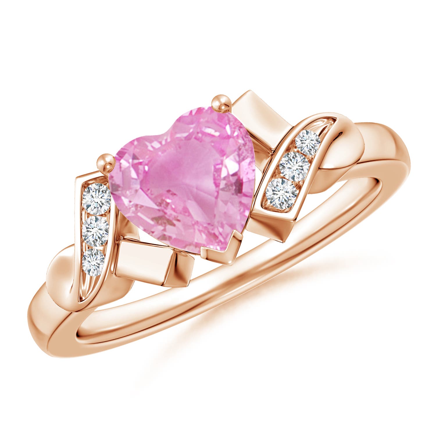 A - Pink Sapphire / 1.57 CT / 14 KT Rose Gold