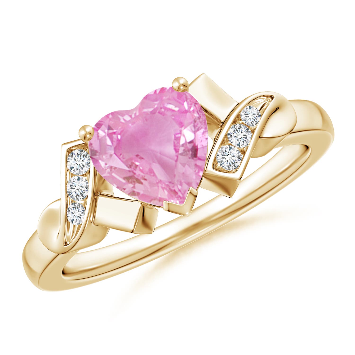 A - Pink Sapphire / 1.57 CT / 14 KT Yellow Gold