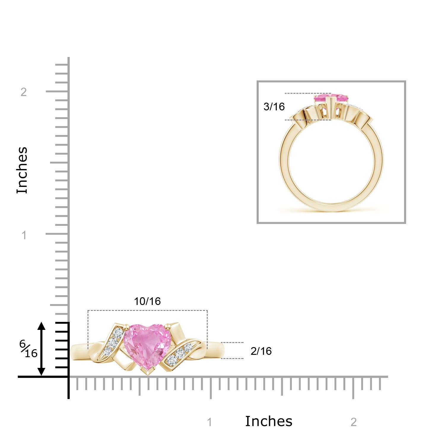 A - Pink Sapphire / 1.57 CT / 14 KT Yellow Gold