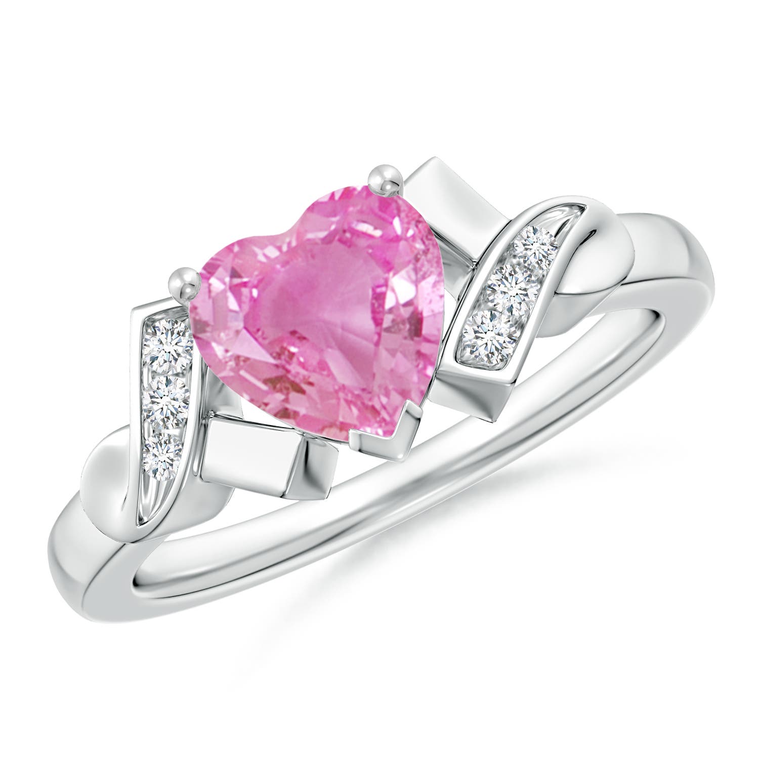 AA - Pink Sapphire / 1.57 CT / 14 KT White Gold