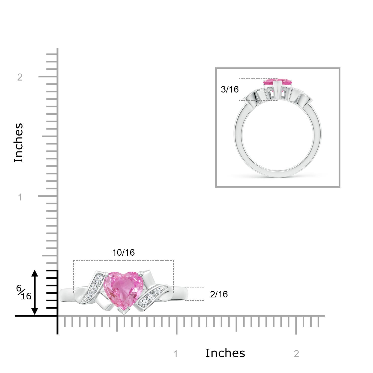 AA - Pink Sapphire / 1.57 CT / 14 KT White Gold