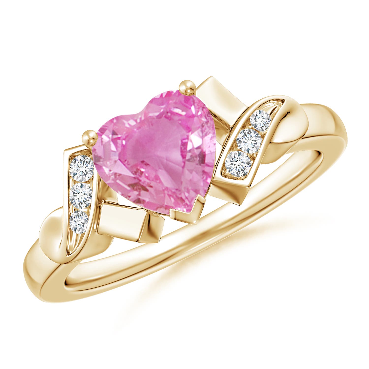 AA - Pink Sapphire / 1.57 CT / 14 KT Yellow Gold